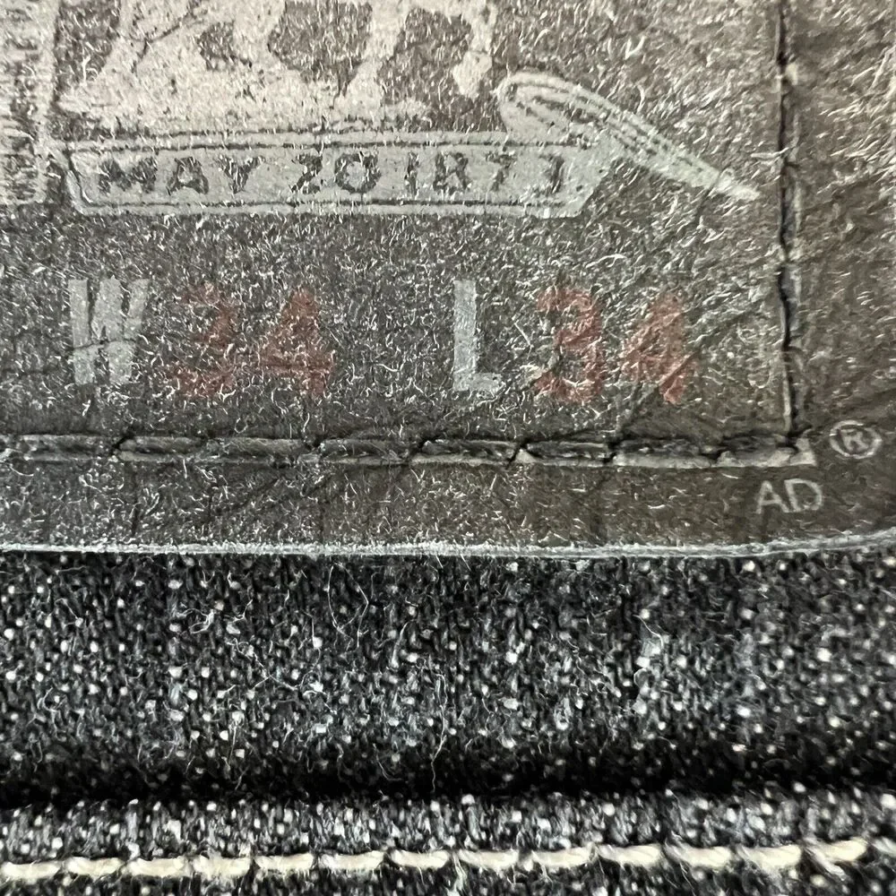 Levis Premium 510 Super Skinny Denim Jeans Mens W34‎ L34 Black